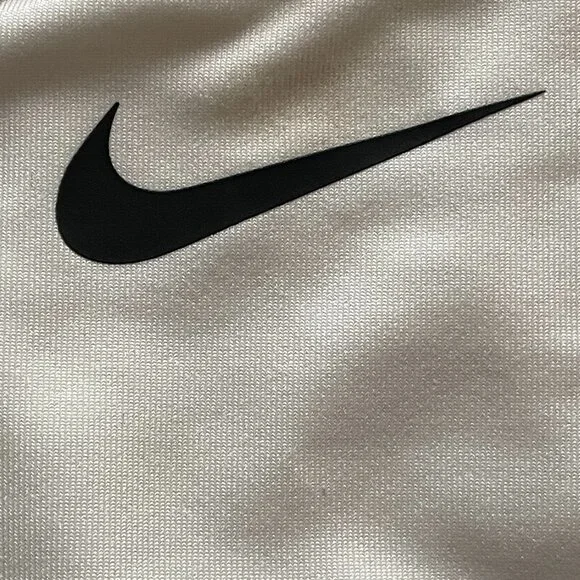 White with Black Nike Swoosh and Trim, Size S Kids Spot Bra, NEW! - Picture 3 of 8